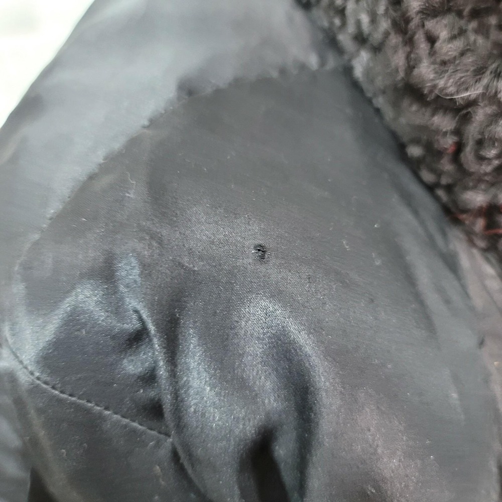 Vintage 50s Sistoveris of Greece Black Persian Lamb Fur Jacket Boxy Short Coat - Picture 10 of 12